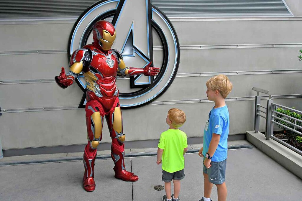 Meeting Iron man at Disneyland on a free hotel stay using credit card points